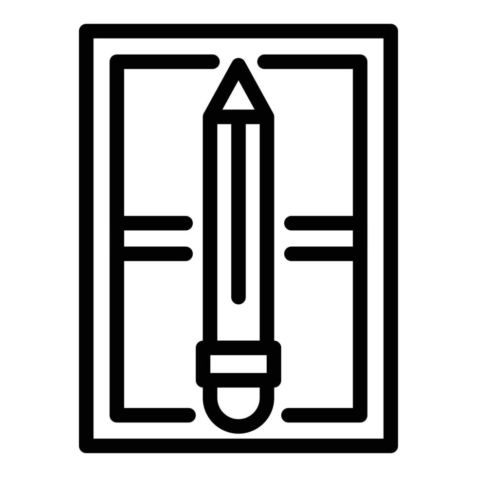 Window installation icon, outline style vector