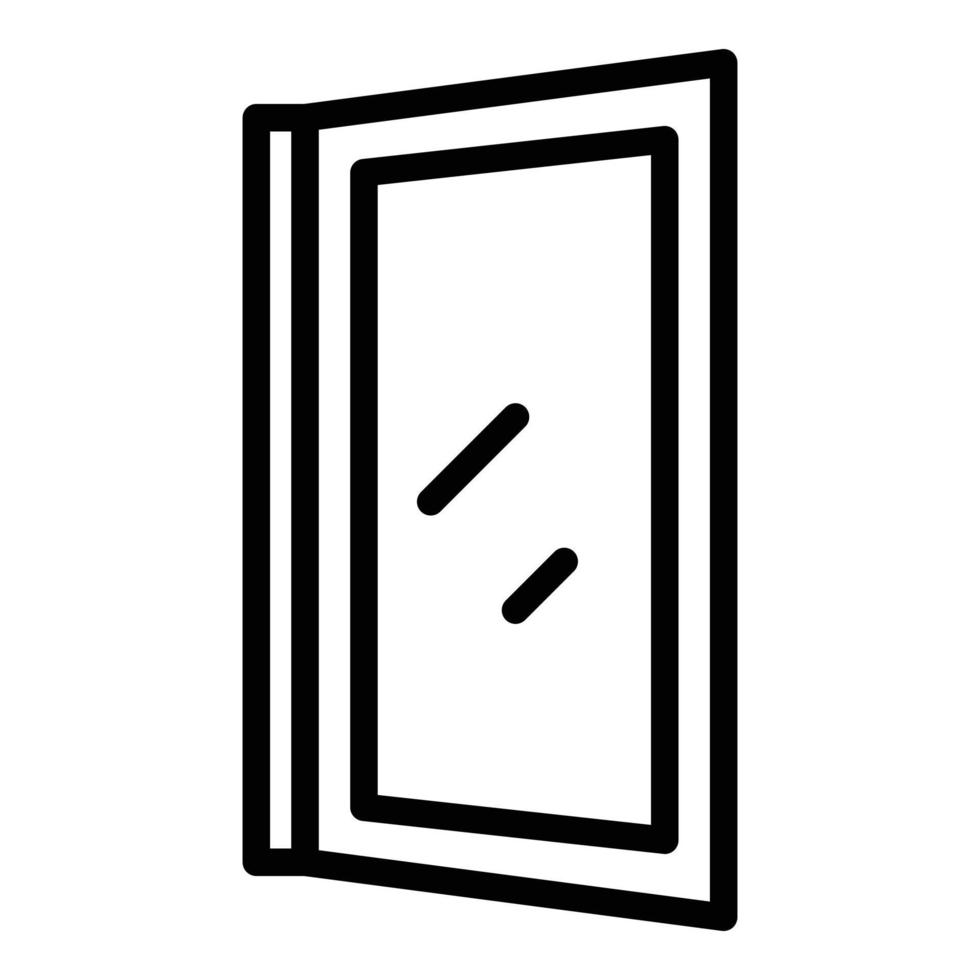 Install window icon, outline style vector