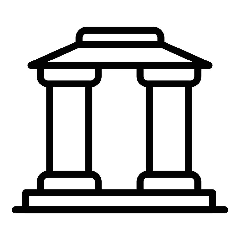 Column gazebo icon, outline style vector