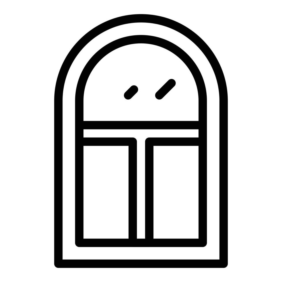 Classic window icon, outline style vector