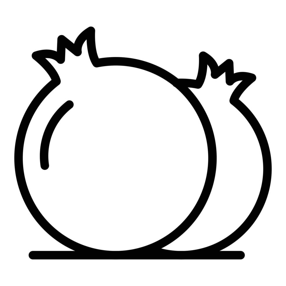 Fresh pomegranate icon, outline style vector