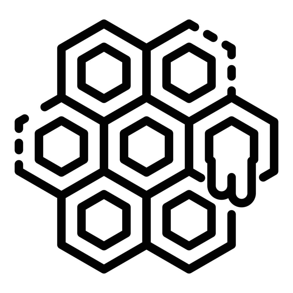 Sweet honeycomb icon, outline style vector