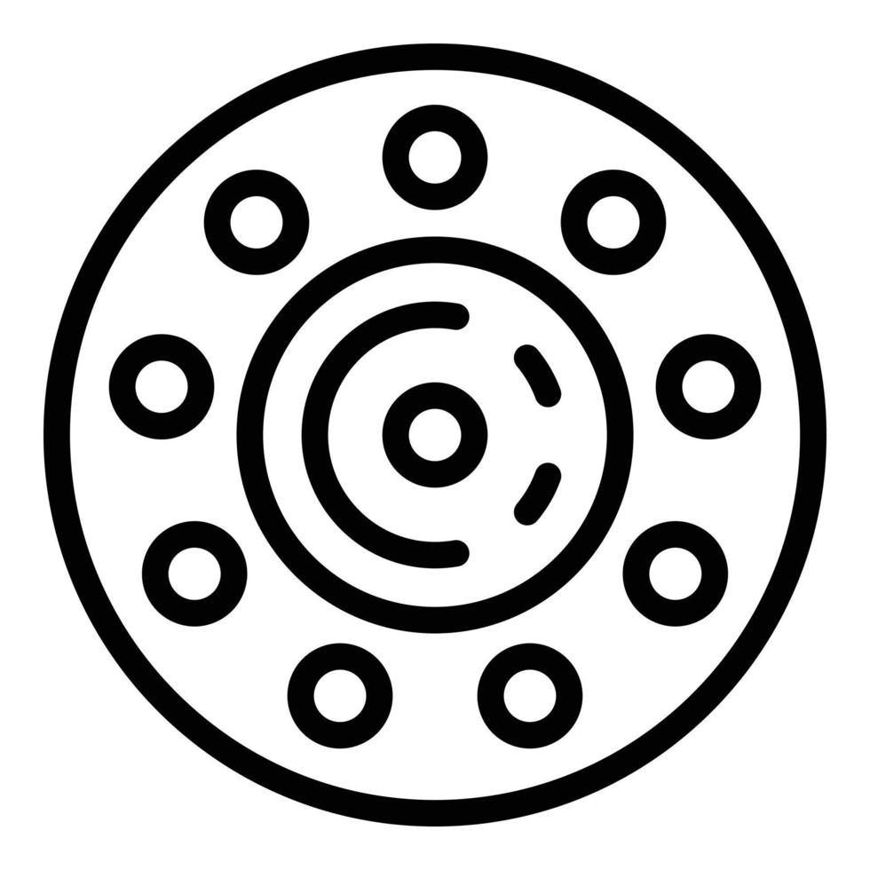 Metal piece icon, outline style vector