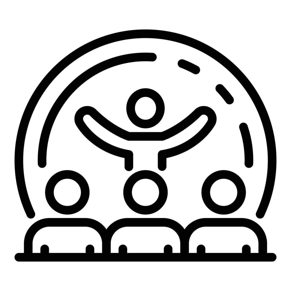 Winner speaker icon, outline style vector