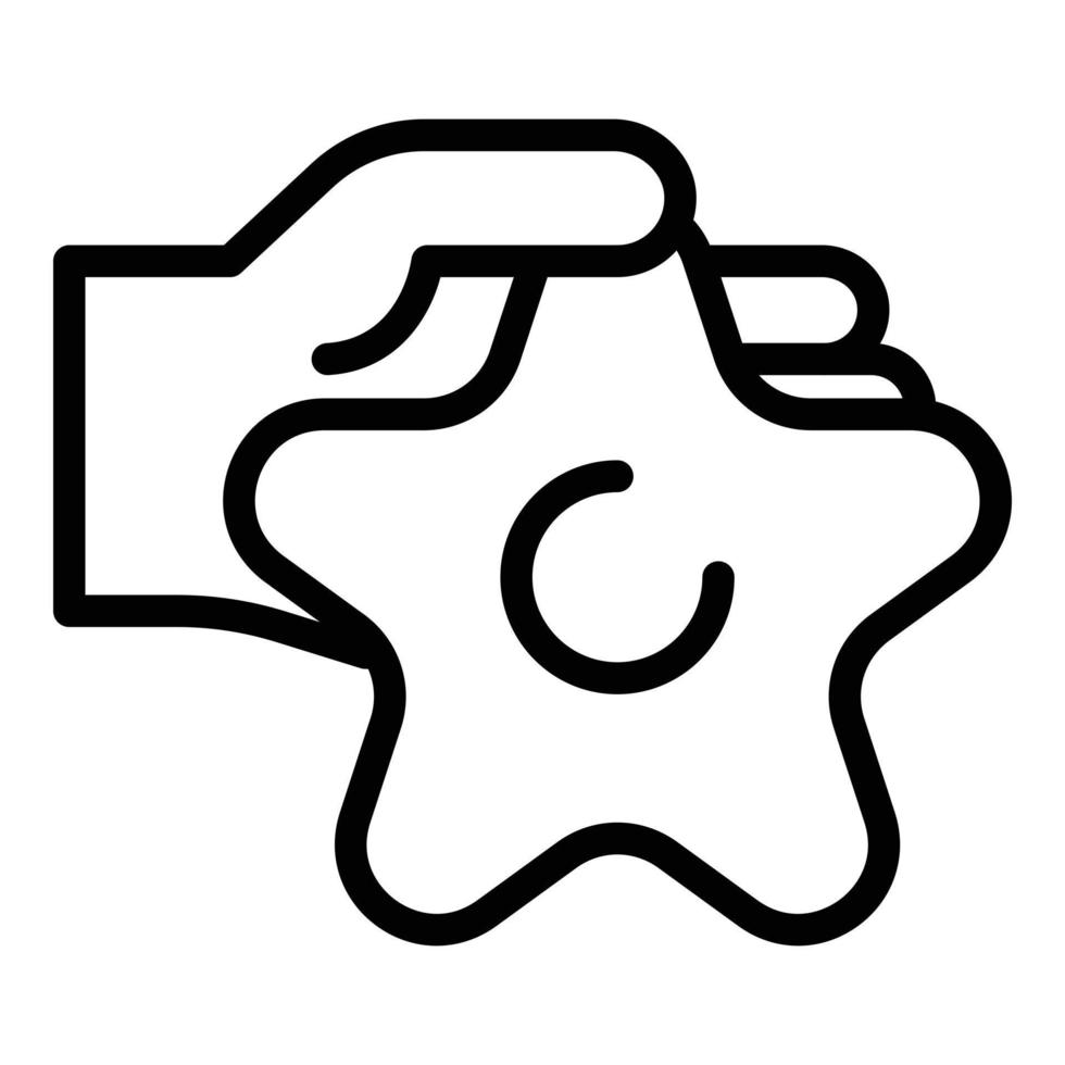 Excellence star icon, outline style vector