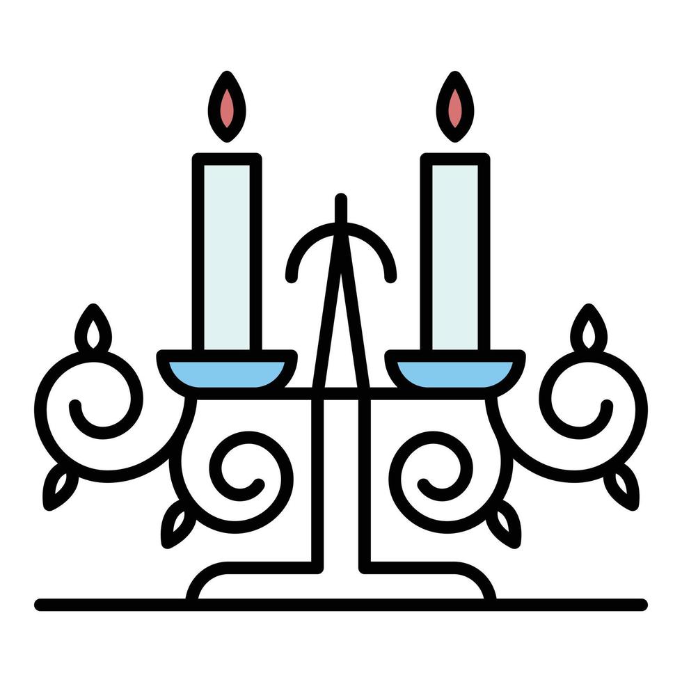 Anvil candle support icon color outline vector