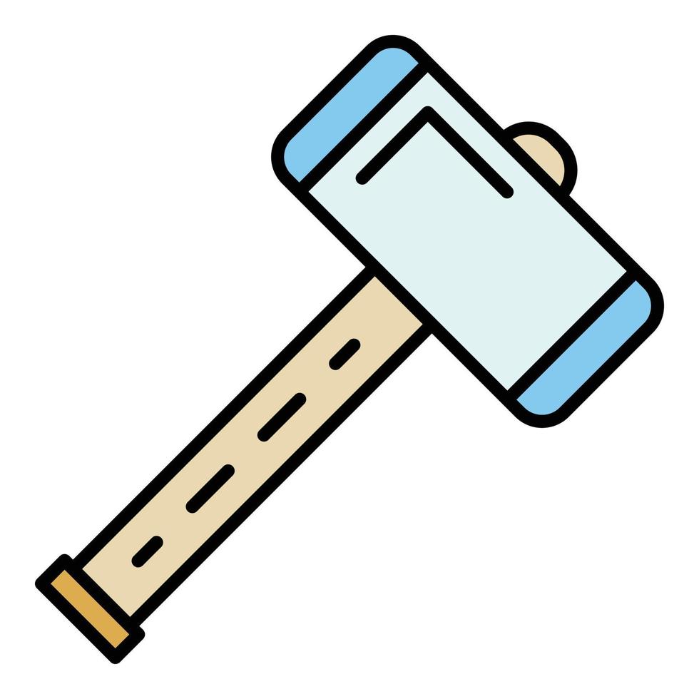 Work sledge hammer icon color outline vector