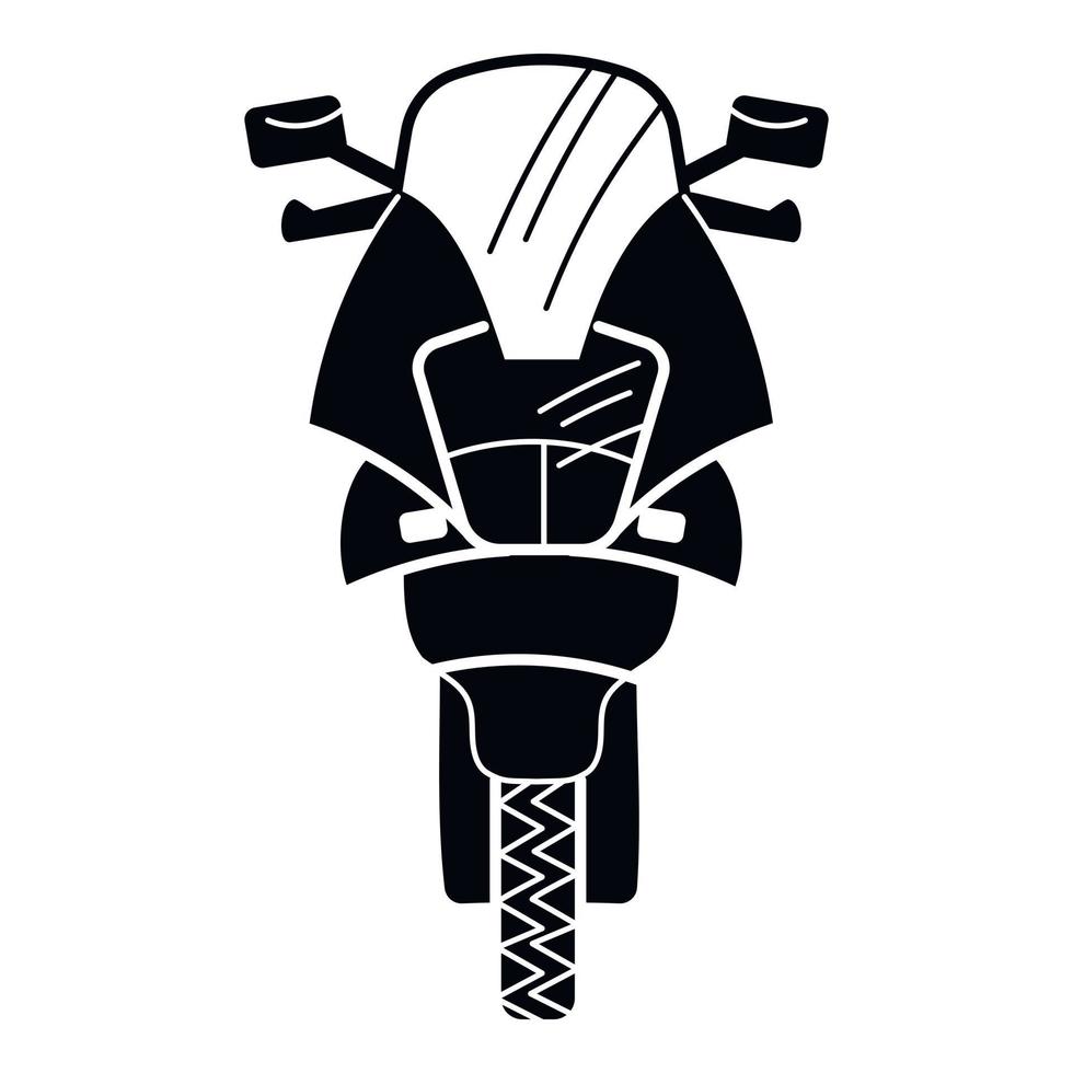 Front of scooter icon, simple style vector