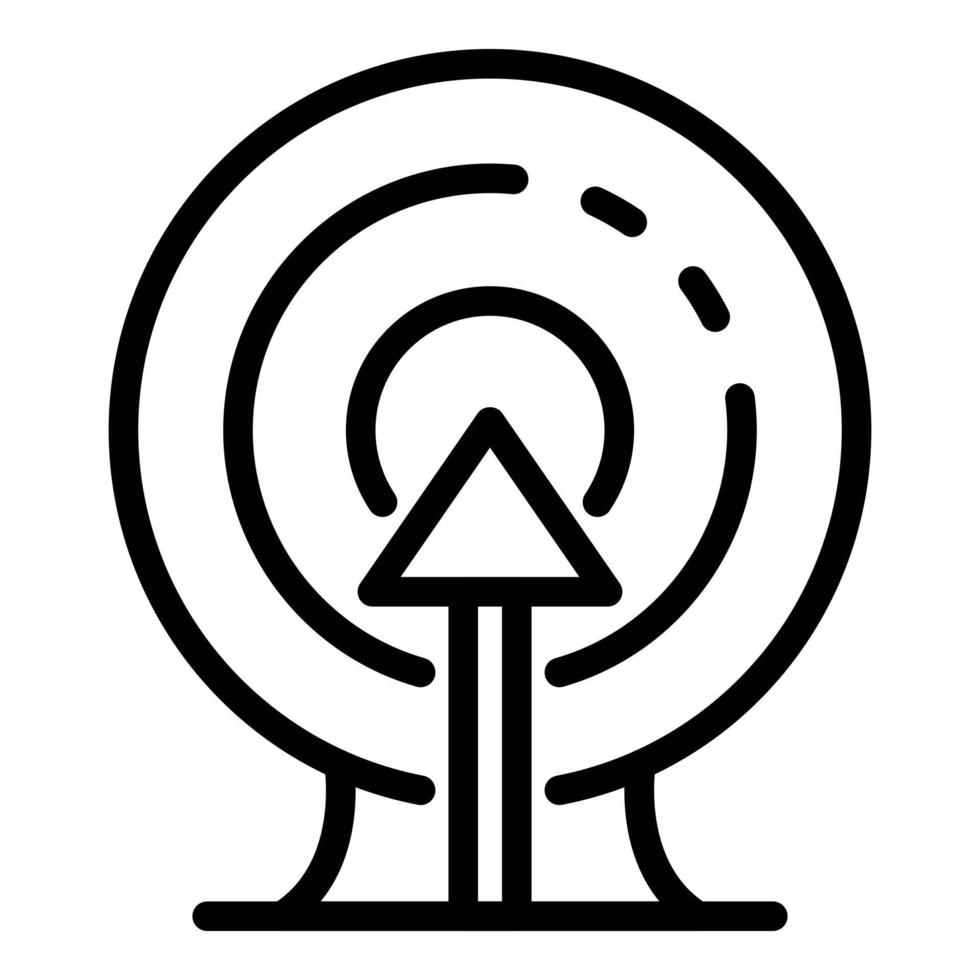 Excellence target icon, outline style vector