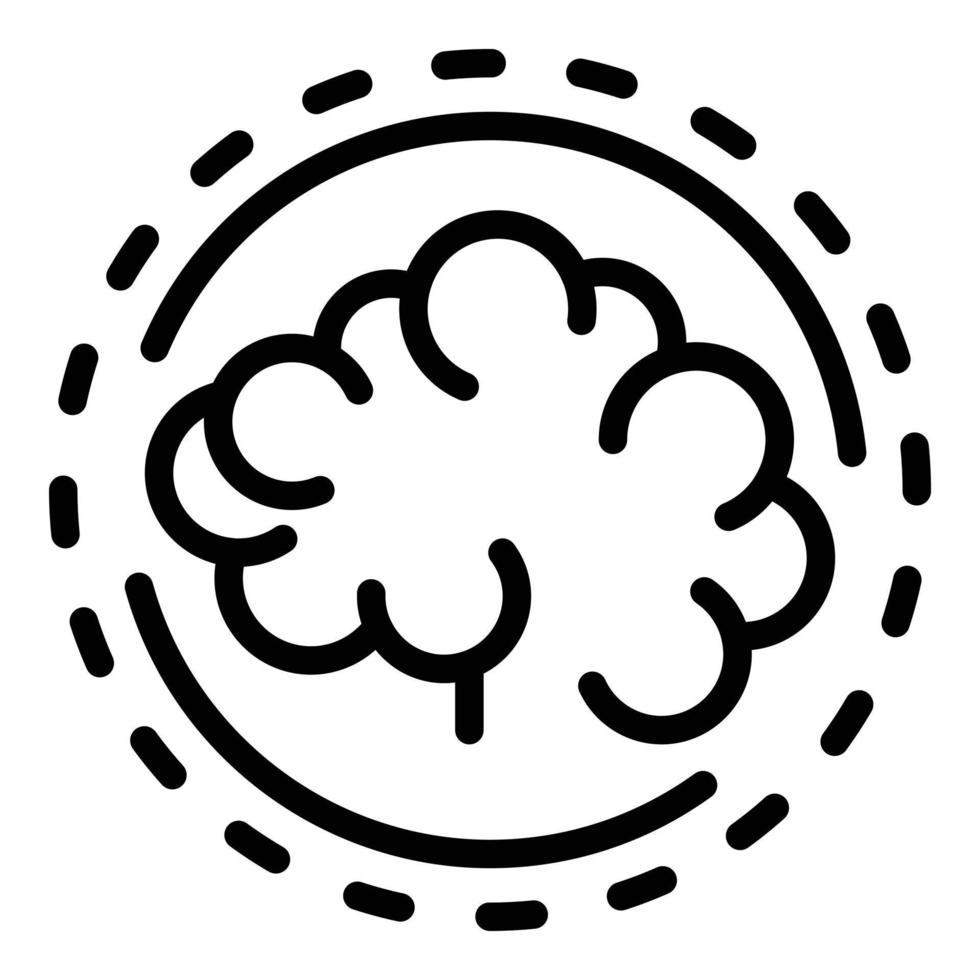 Brainstorming icon, outline style vector