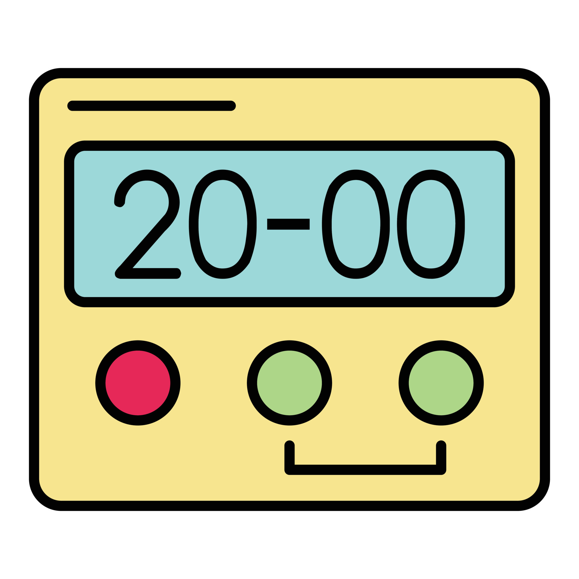 Hand digital clock icon color outline vector 15677770 Vector Art at