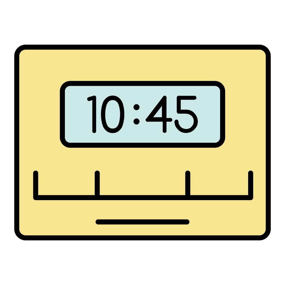 Reminder timer clock icon color outline vector