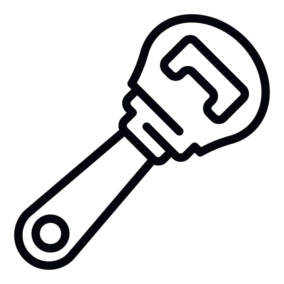 Bottle-opener tool icon, outline style vector