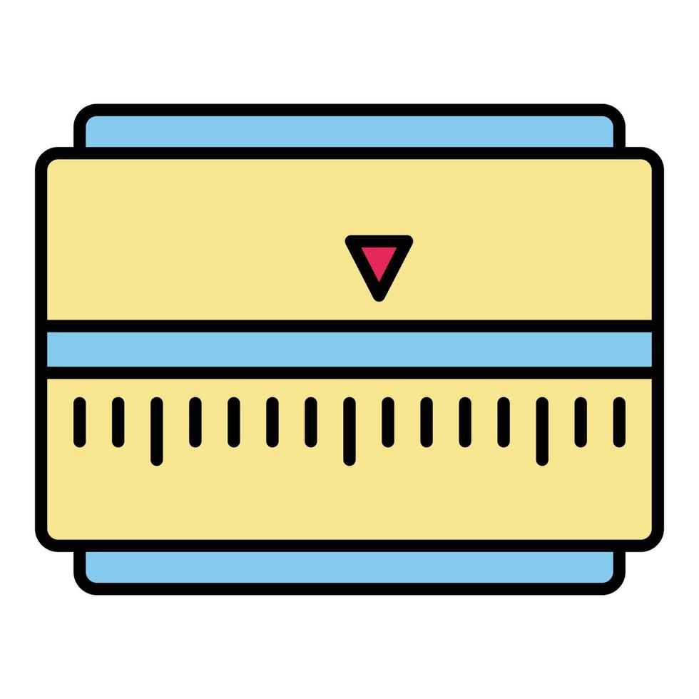 Manual timer icon color outline vector