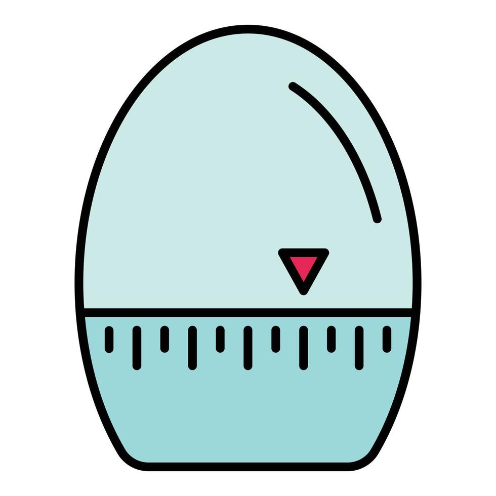 Egg timer icon color outline vector