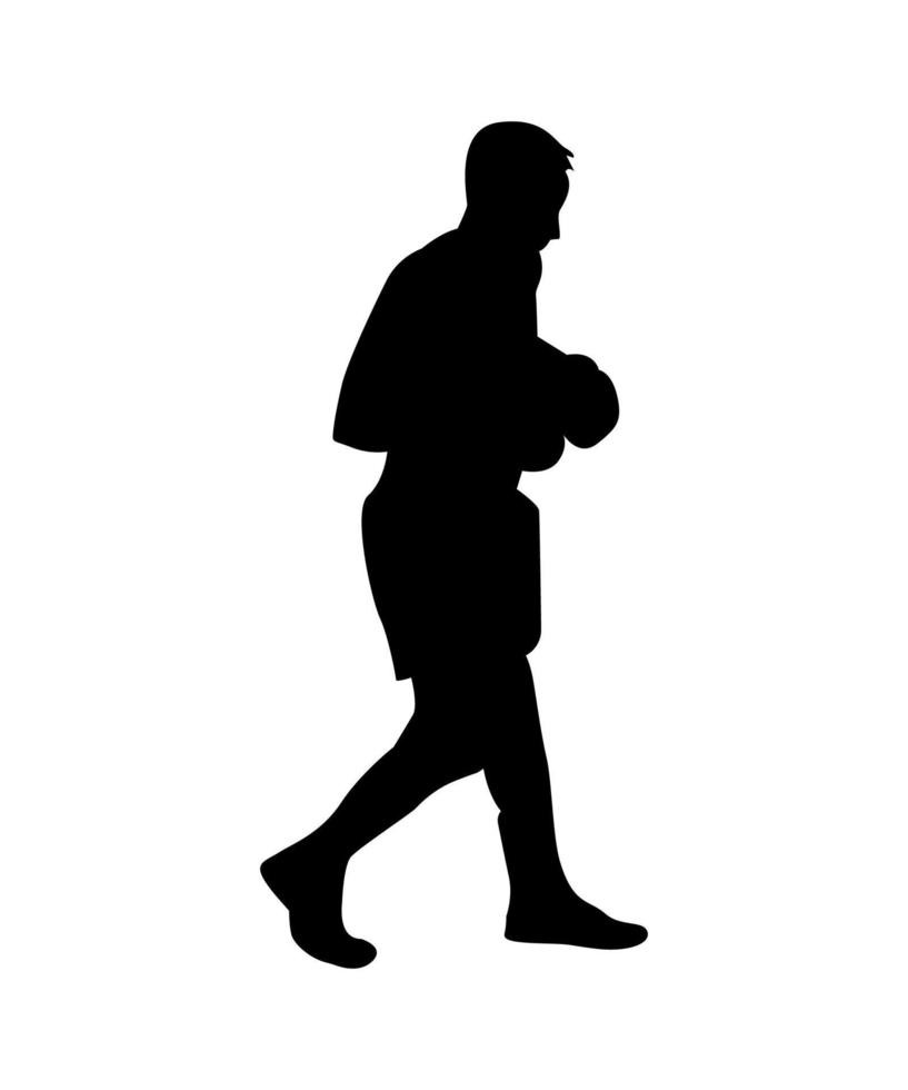 Vector illustration of Boxers Silhouette