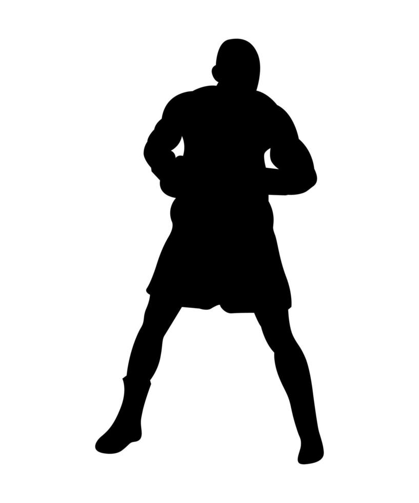 Vector illustration of Boxers Silhouette