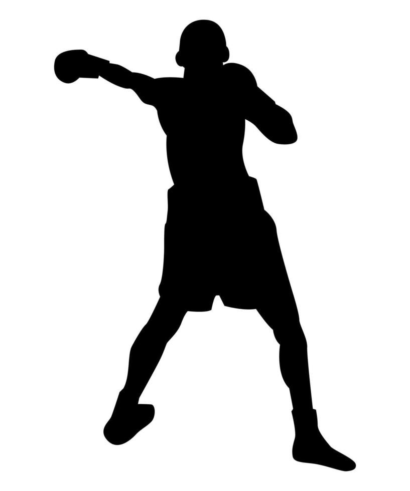 Vector illustration of Boxers Silhouette