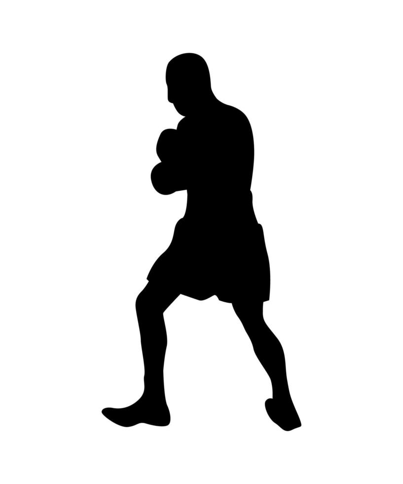 Vector illustration of Boxers Silhouette