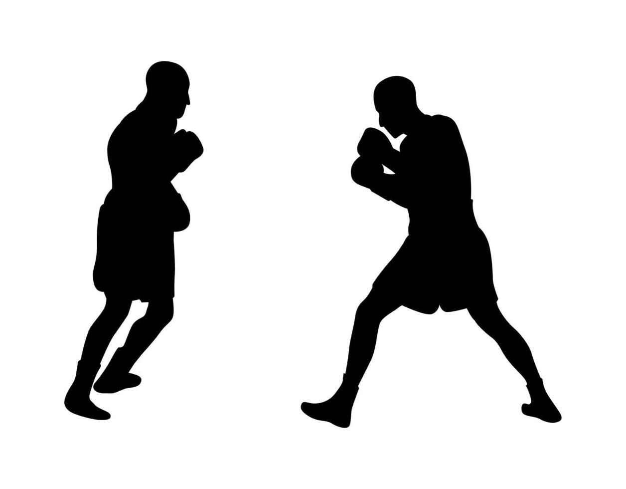 Vector illustration of Boxers Silhouette
