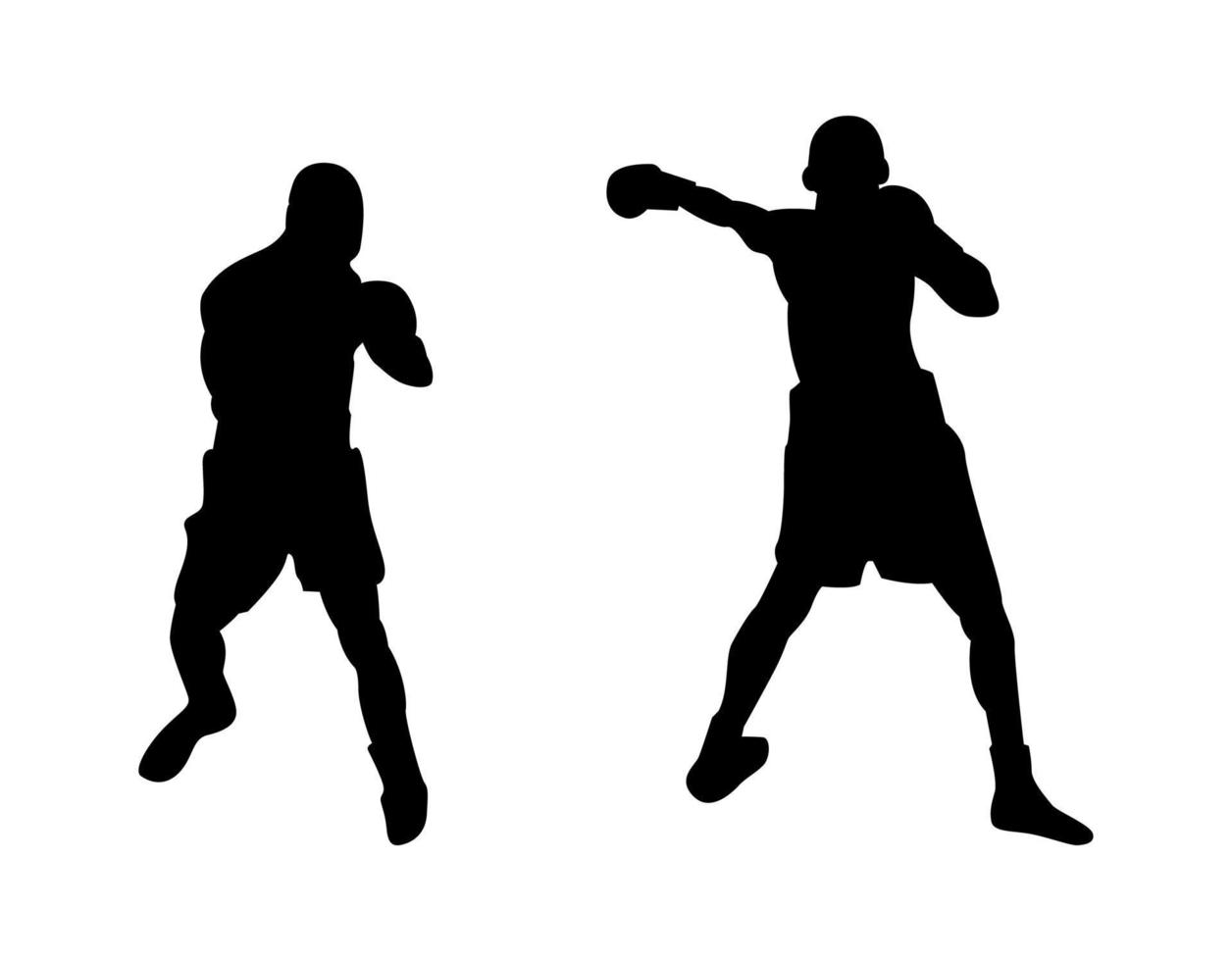 Vector illustration of Boxers Silhouette