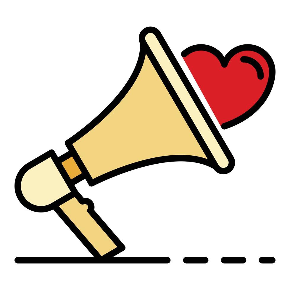 Like megaphone icon color outline vector