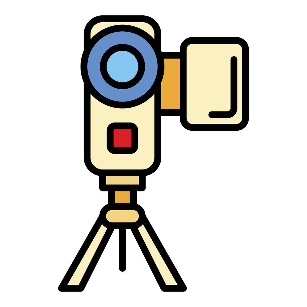 Video camera icon color outline vector