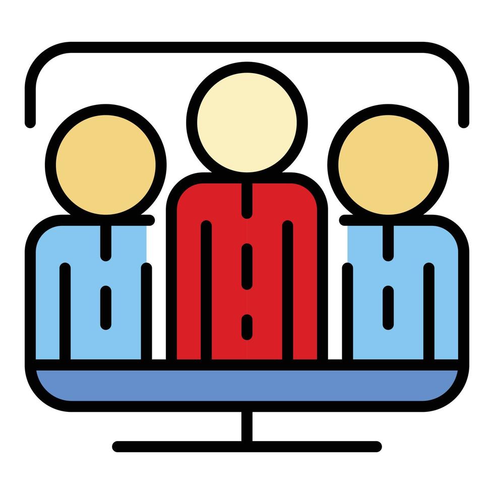 Vlog folower icon color outline vector