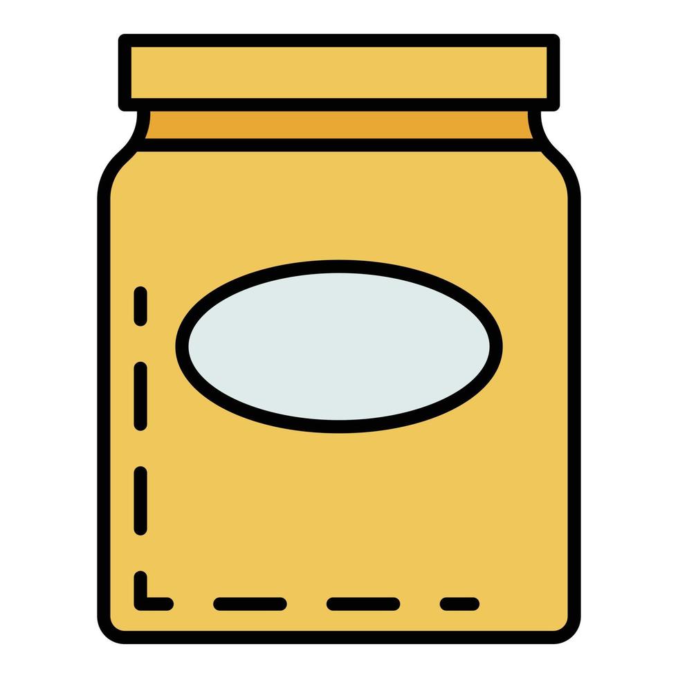 vector de contorno de color de icono de tarro de miel premium