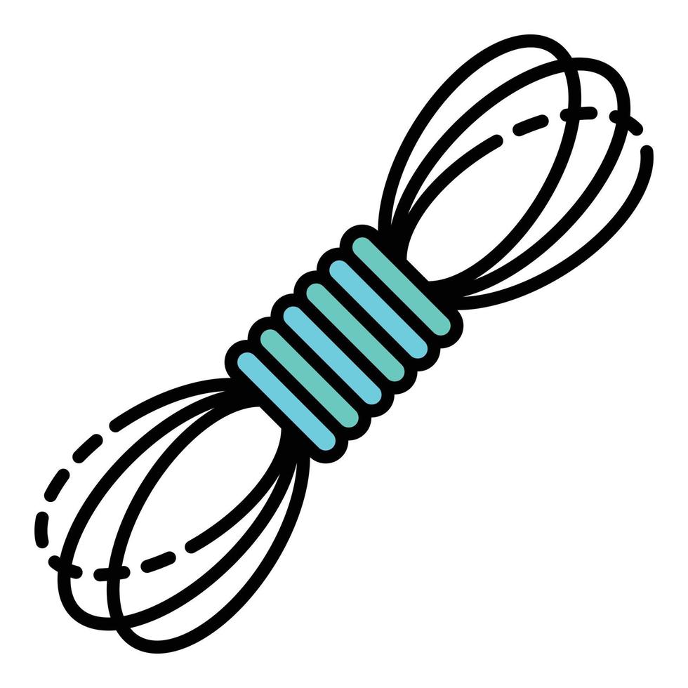 Climb rope icon color outline vector