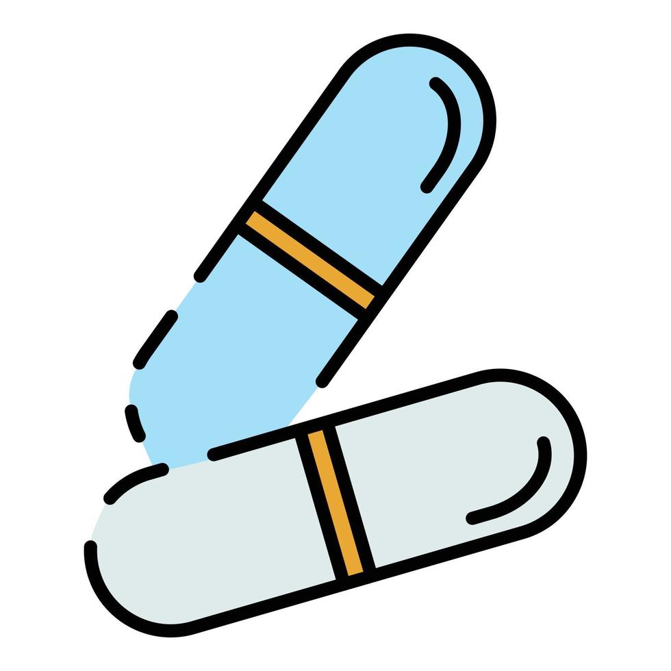 Honey pill icon color outline vector