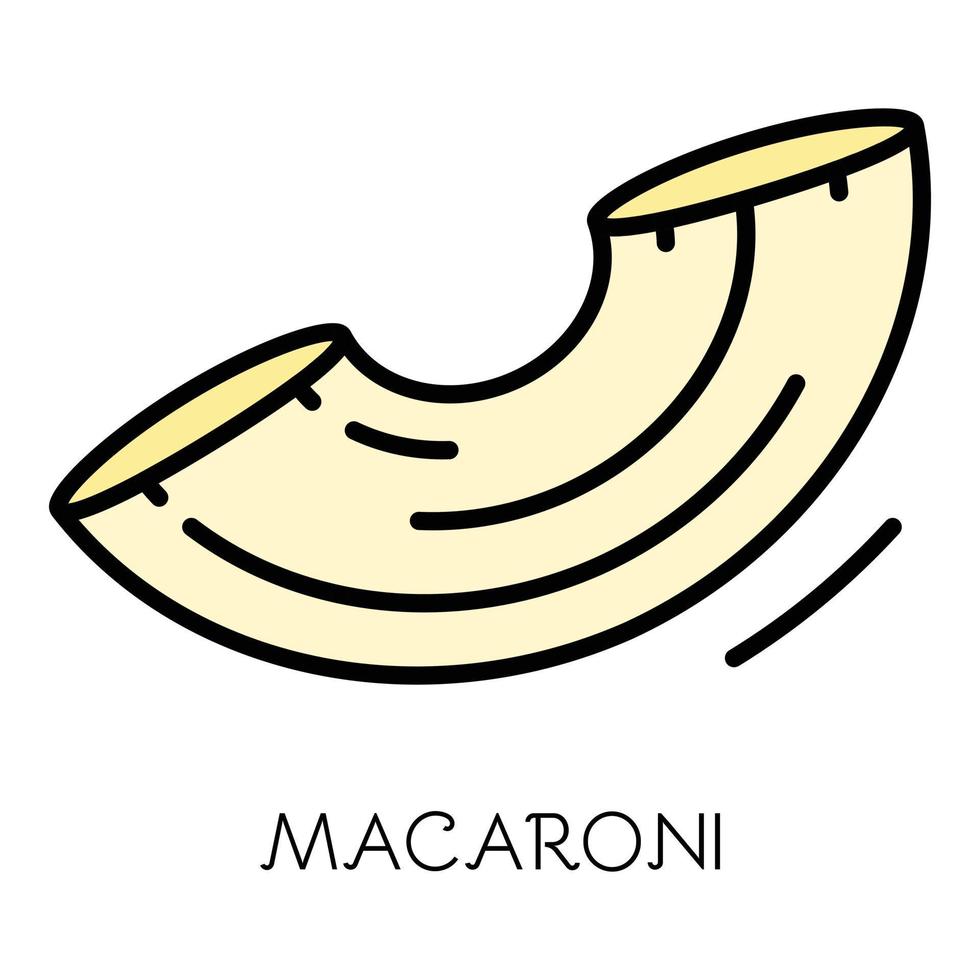 vector de contorno de color de icono de macarrones