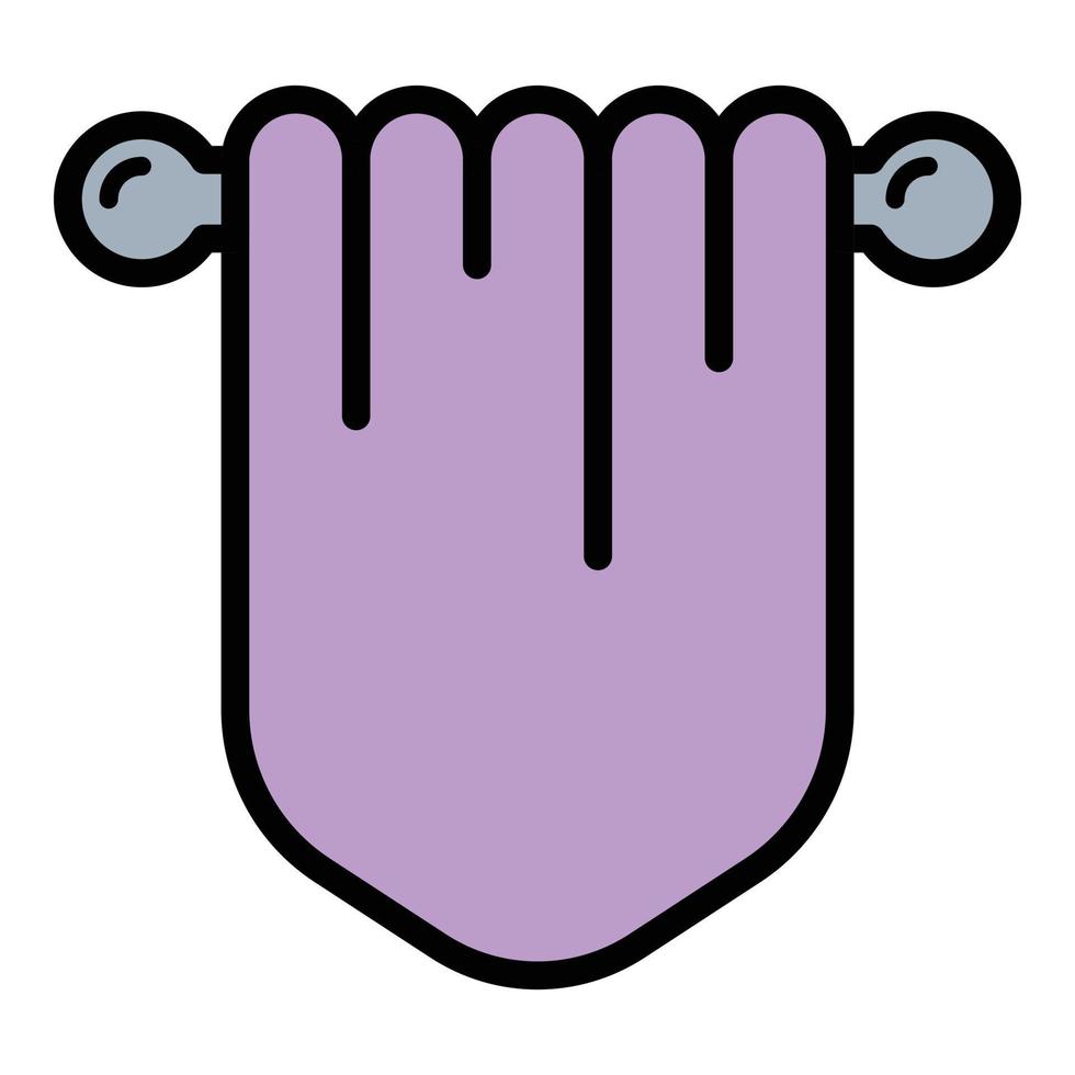 vector de contorno de color de icono de toalla de mano