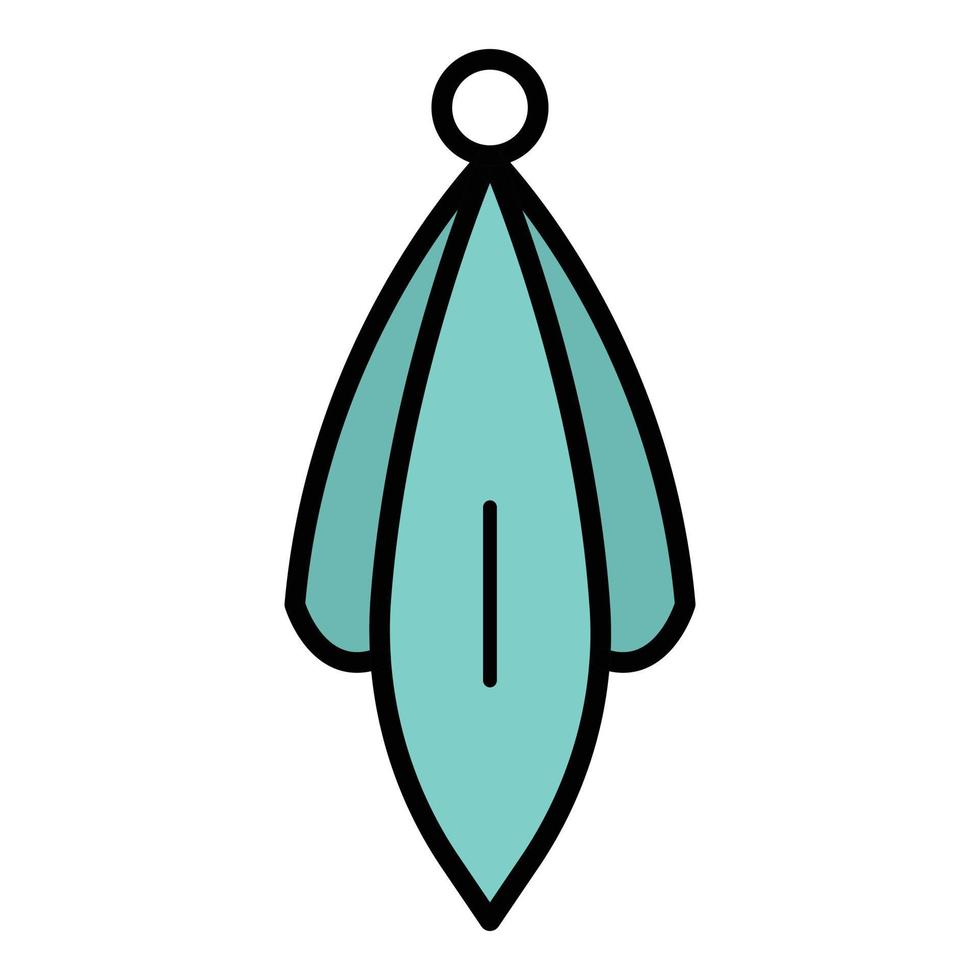 Rack towel icon color outline vector