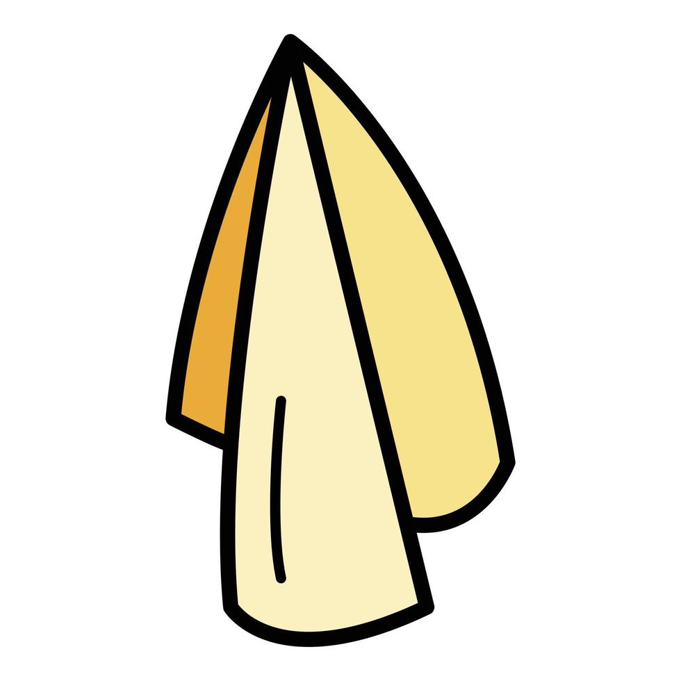 Wet towel icon color outline vector