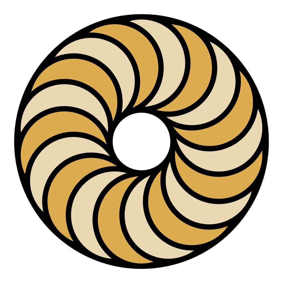 bocadillo galleta icono color contorno vector