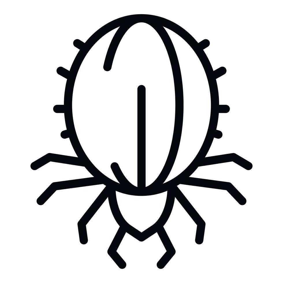 Mite icon, outline style vector