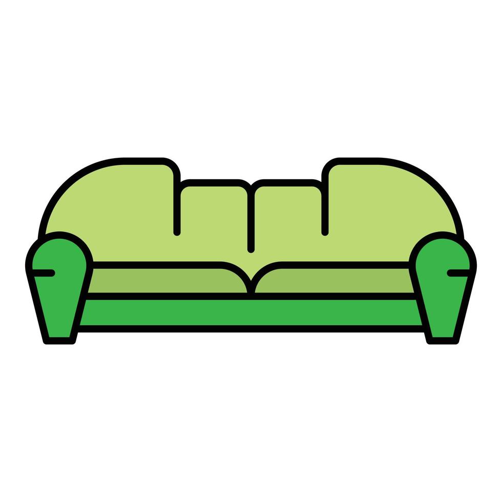 Hall sofa icon color outline vector