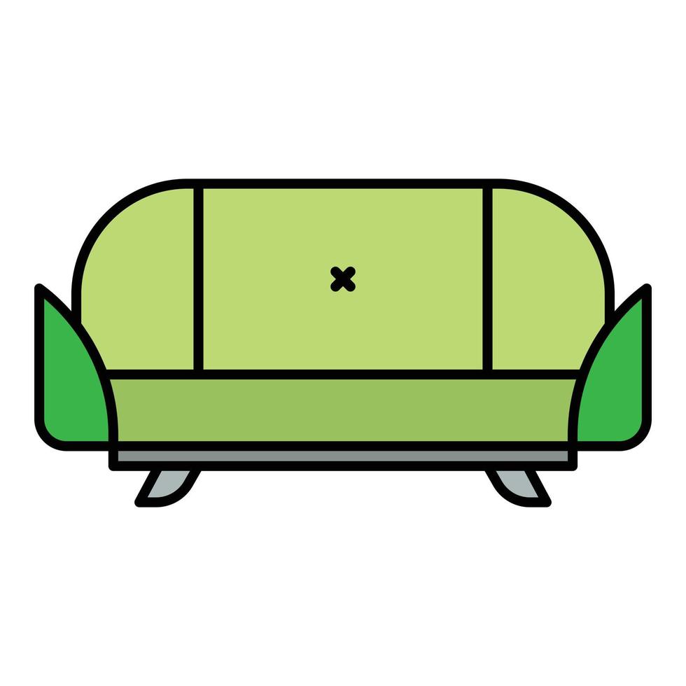 Room sofa icon color outline vector