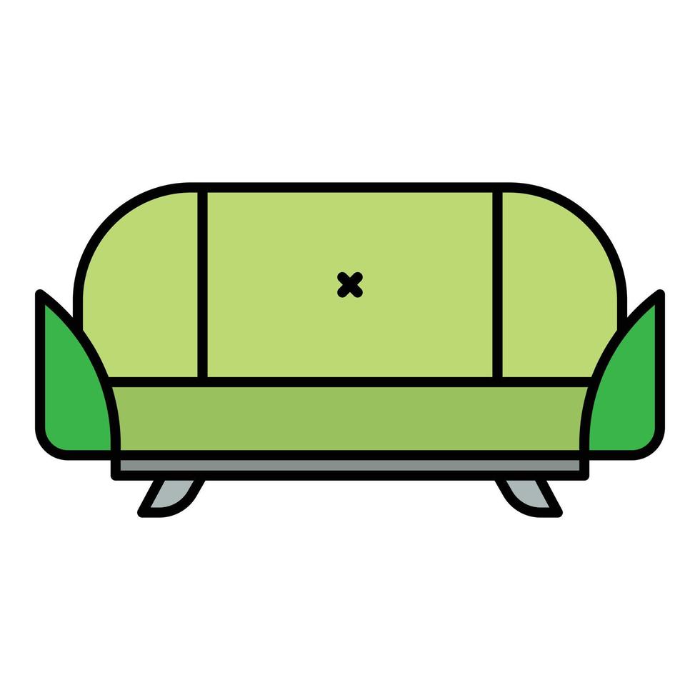 Room sofa icon color outline vector