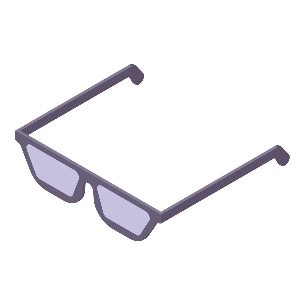 Eyeglasses icon, isometric style vector