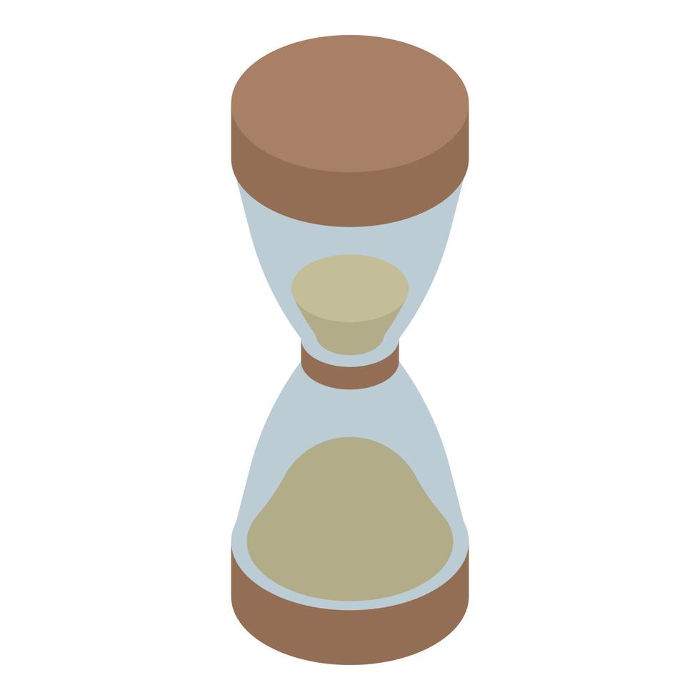 Hourglass icon, isometric style vector