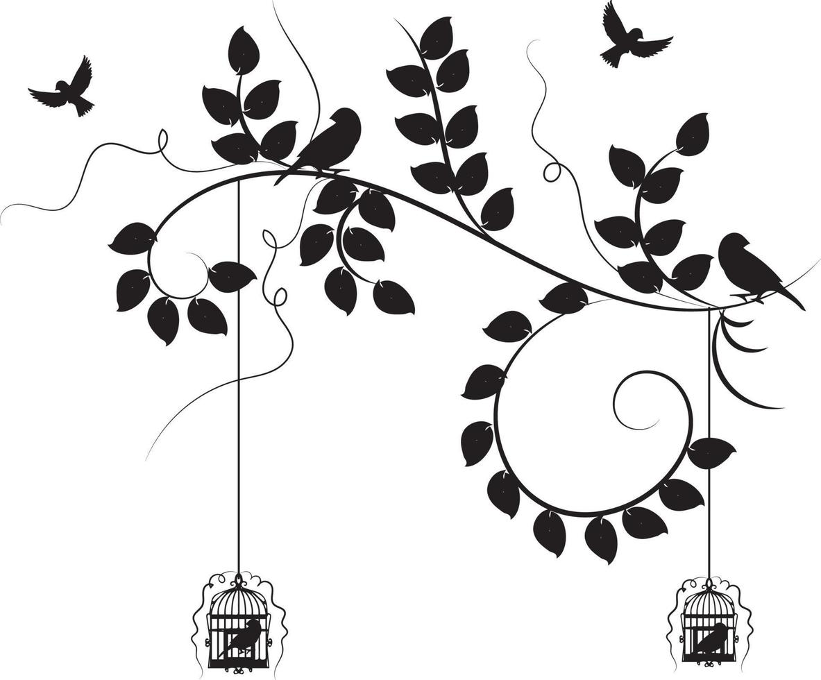 Free vector hand drawn black and white cages