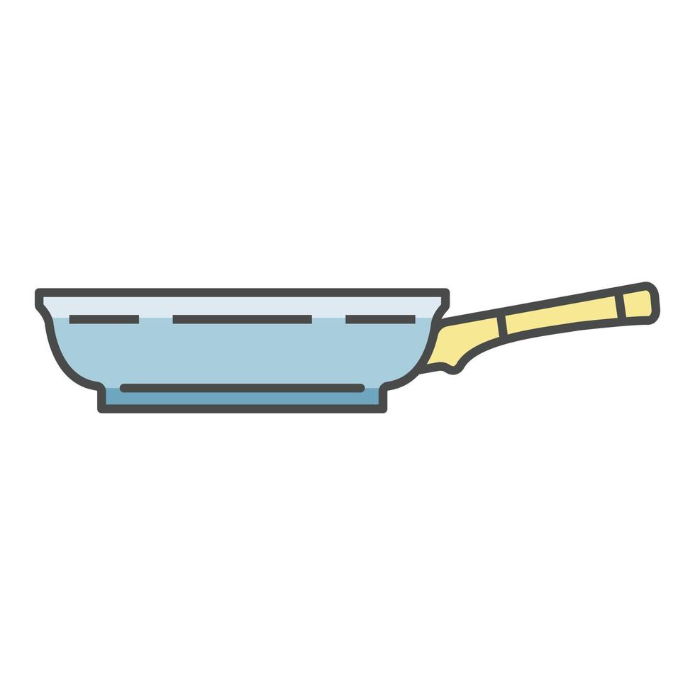 Side of griddle icon color outline vector