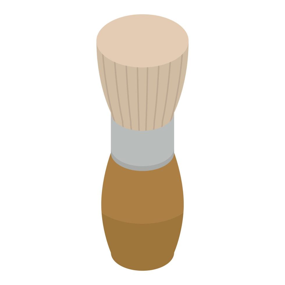 Shaving brush icon, isometric style vector