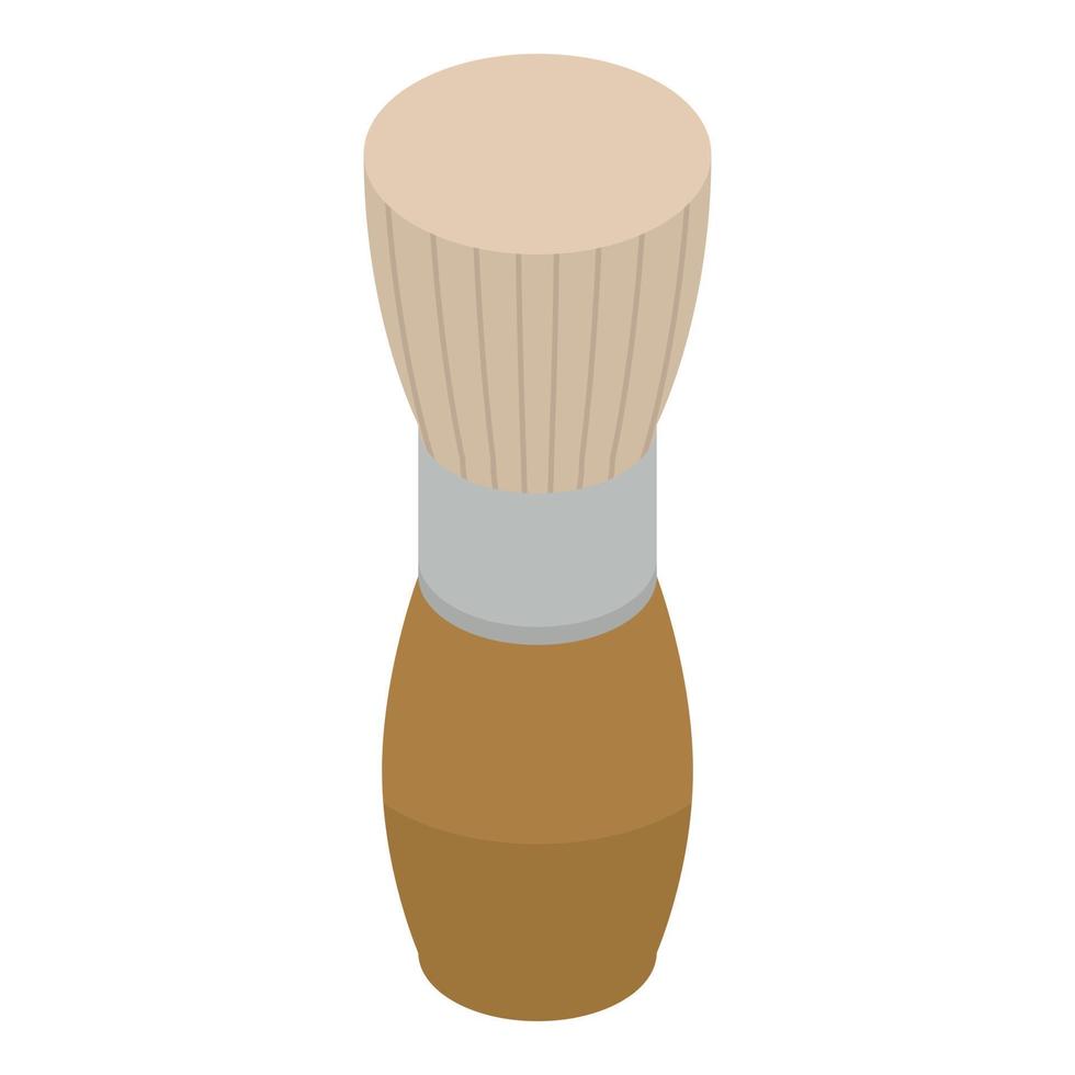 Shaving brush icon, isometric style vector