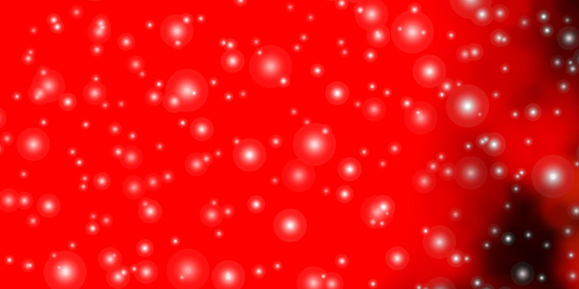 Fondo de vector rojo oscuro, amarillo con estrellas pequeñas y grandes.