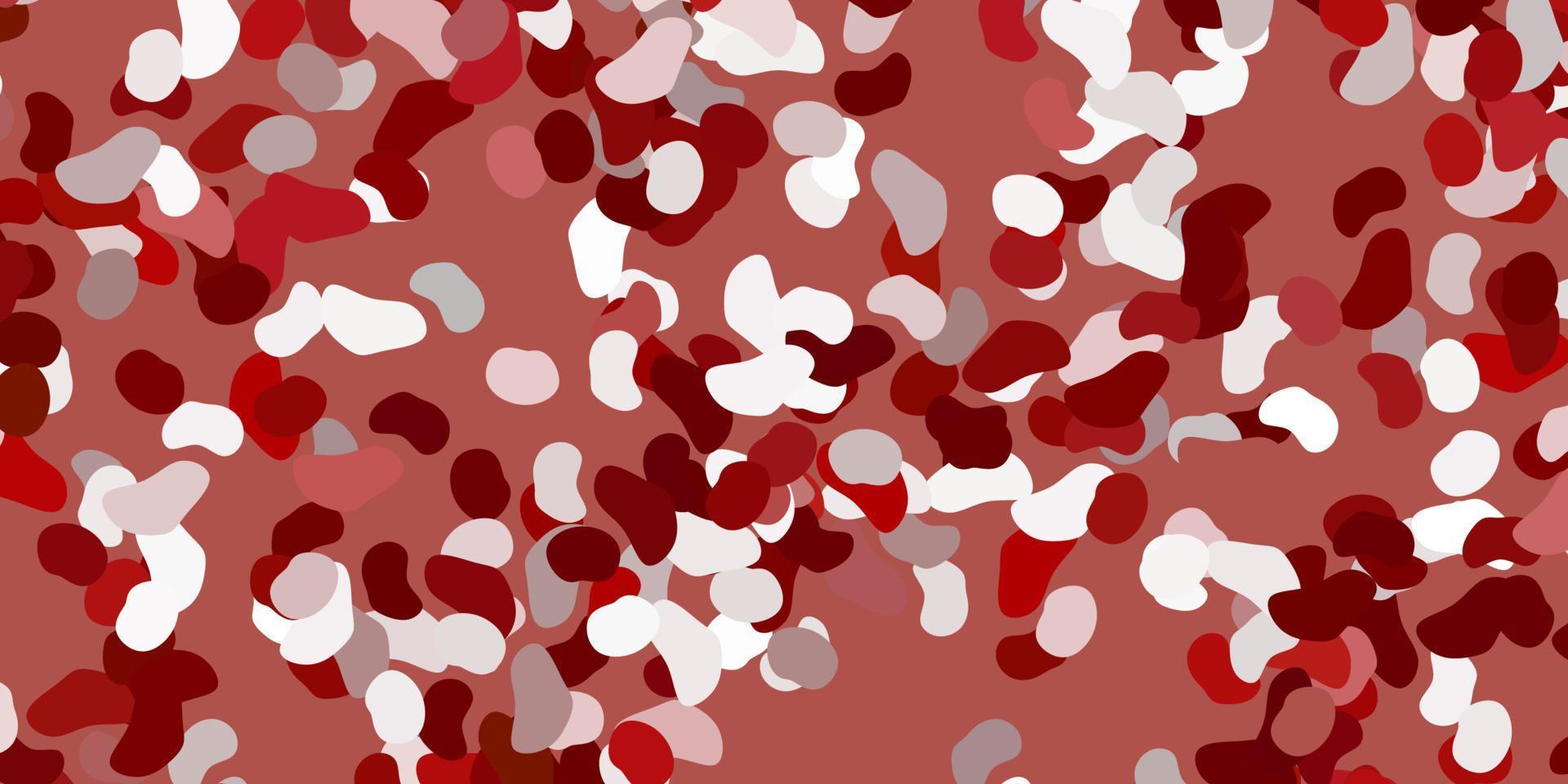 Light red vector background with random forms.