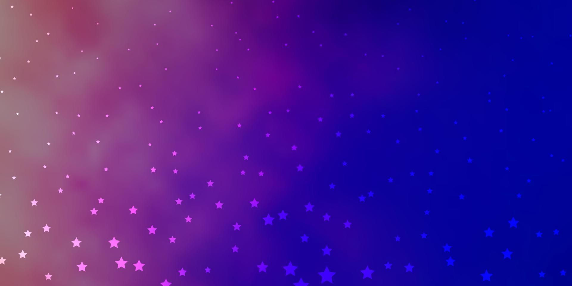 Dark Blue, Yellow vector background with colorful stars.