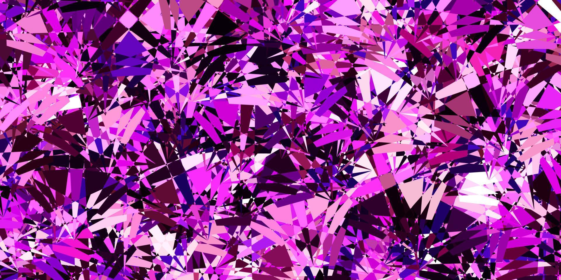 Dark Purple, Pink vector background with polygonal forms.